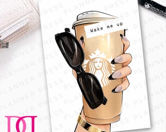 A5 Ringbound Wake Me Up Planner Digital Dashboard Download