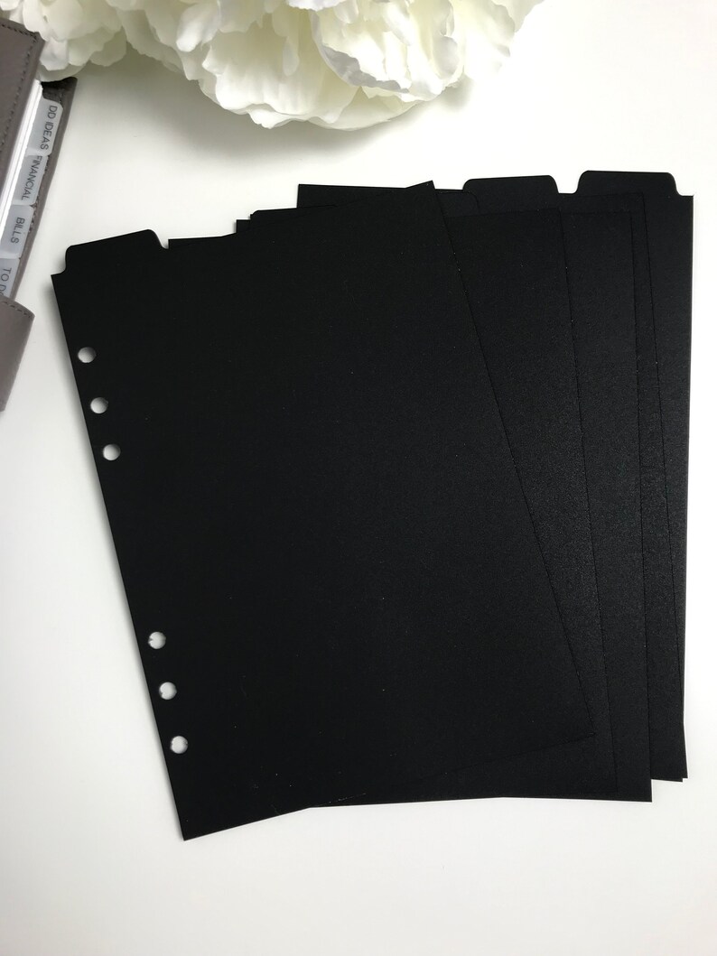 Matte Black Top Tab Dividers Etsy