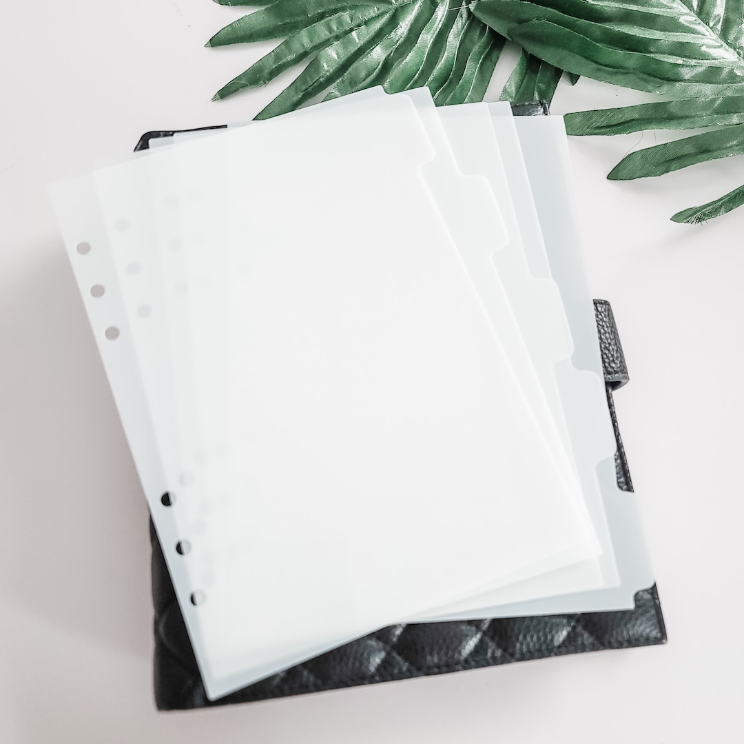 Glossy Milky White Side Tab Dividers Planner Insert Plastic Divider