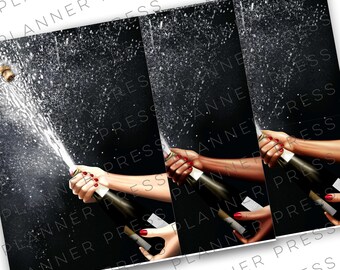 A5 Ringbound Pop the Champagne Planner Digital Dashboard Download