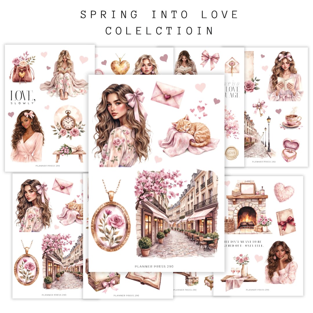 Spring Into Love Sticker Collection | Washi Stickers for Journaling and ...