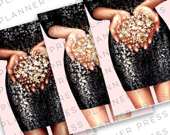 A5 Ringbound Sparkle Girl Planner Digital Dashboard Download