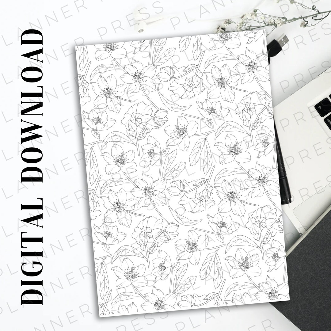 Pocket Ringbound Minimal Floral Planner Digital Dashboard - Etsy