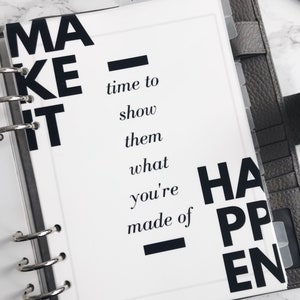 Make It Happen Planner Dashboards For TN's and Travelers Notebook Ringbound Planner V235