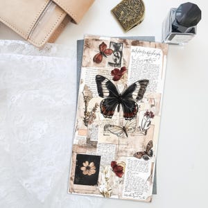 Butterfly Printed Cover Dashboard for Traveler’s Notebook – Standard Size | Journal Decor | TN Planner Accessory D103
