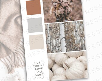 A5 Wide I Love Fall Digital Dashboard Download