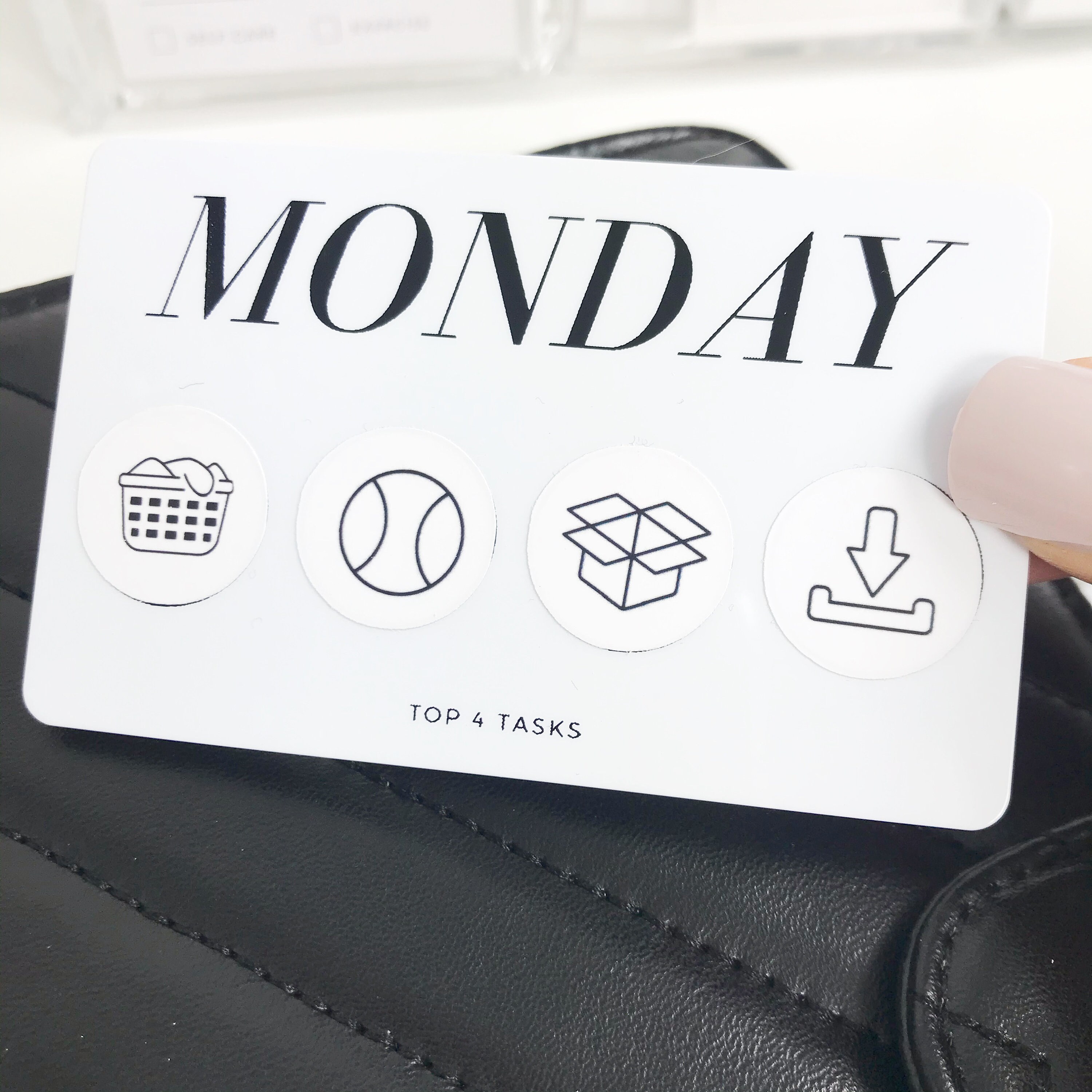 Daily Task Icon Weekly Pocket Card Set PC0030 | Etsy
