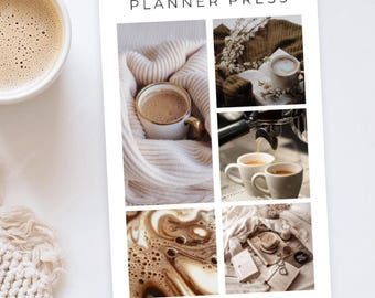 The Coffee Edit Deco Box Stickers 4 Sizes A5 Hobonichi, B6 Common Planner, Hobonichi Weeks, Regular TN 308