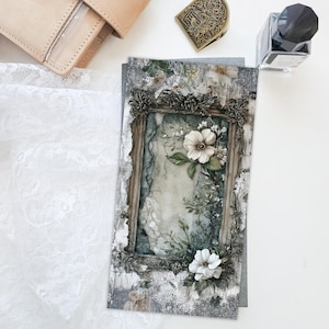 Faded Garden Printed Cover Dashboard for Traveler’s Notebook – Standard Size | Journal Decor | TN Planner Accessory D110