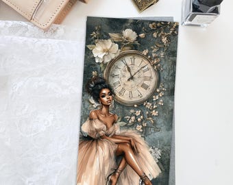 The Gilded Moment Printed Cover Dashboard for Traveler’s Notebook – Standard Size | Journal Decor | TN Planner Accessory D117