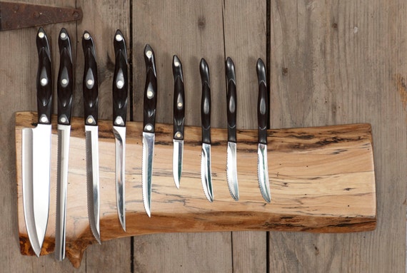 Magnetic Knife Rack, Magnetic Knife Block,wood and Resin Magnetic Knife  Holder, Chef Knife Holder 