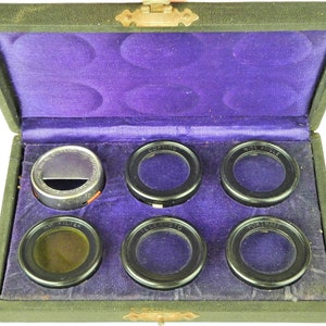 Gorgeous BURKE & JAMES Filter Set for Antique and Vintage Folding Cameras