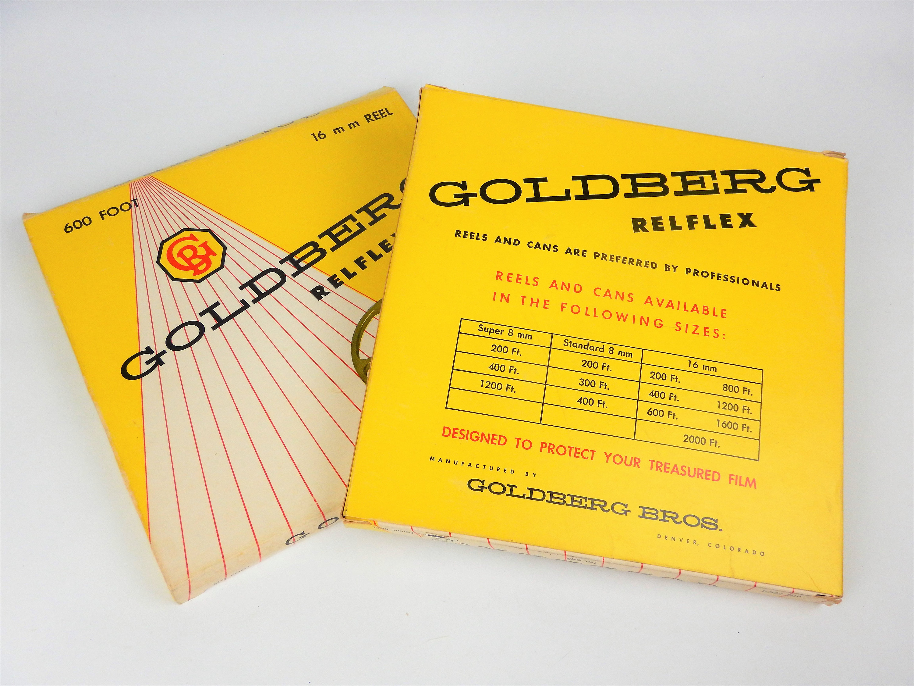 Vintage Goldberg Steel Reflex 16mm 600 Foot Movie Film Reel 