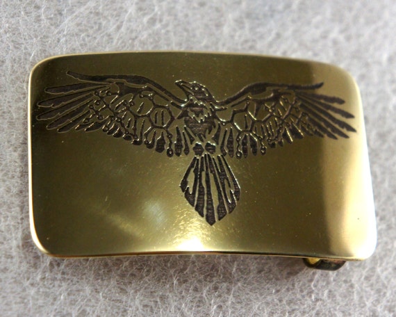 Eagle shaman brass belt buckle.