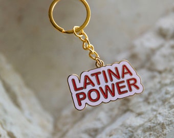 Latina Power Keychain - Latina Power - Latina Power Art - Latina Art - Latina Gift - Gift for Latina - Latina Keychain - Latina Pins