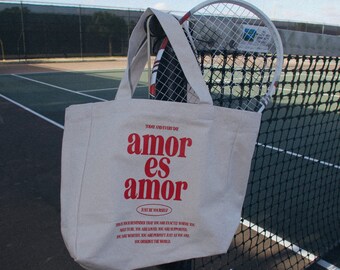 Amor es Amor Tote Bag - Pride Tote Bag - Amor Tote Bag - Latina Owned - Spanglish Tote Bag - Latina Power - Love is Love