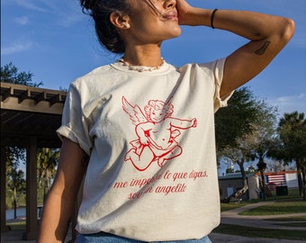 Angelito Tee - Galentines Day Gift - Valentines Day Gift - Gift for Her - Angel Tee - Red Tee -