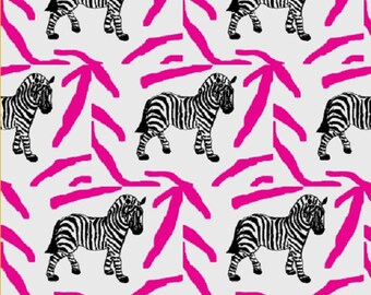 Hot Pink, Black and White Zebra Print Instant Download Gift Wrap Scrapbook Stationary Journal