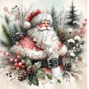 Vintage Nikolaus Printable Bundle: Bauernhaus Weihnachten Decoupage (Digitaler Download)