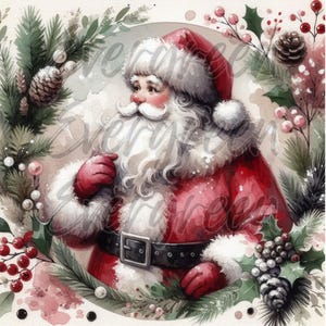 Vintage Nikolaus Printable Bundle: Bauernhaus Weihnachten Decoupage (Digitaler Download)