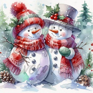 Snowman Bundle, 4 Styles Farmhouse, Flowers, Instant Download, Printable, Sublimation, Decoupage, Wood, Cans, Labels, Crafts