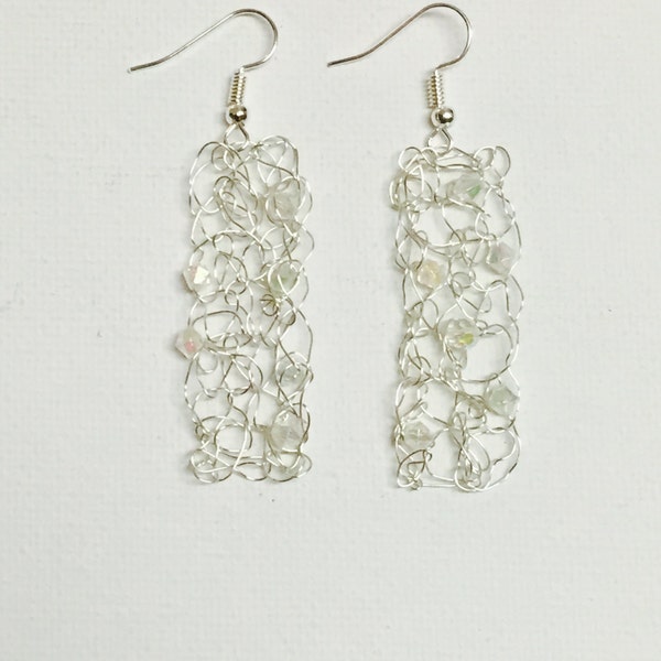Crochet Wire Earrings Etsy