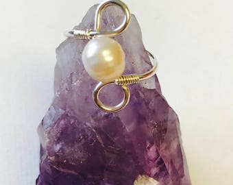 Sterling Silver Or Gold Filled Wire Pearl Ring