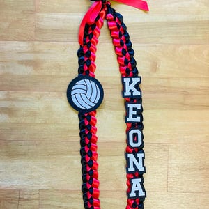 Hawaii Custom Two Color 5/8 Inch Satin Ribbon Personalized Sports Extra-Curricular Recognition Lei