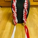 Hawaii Special Occasion Two Color 7/8' Ribbon With Two Color 3/8” Wrap Around Lei Open Style 40 Inches Length Graduation Lei 