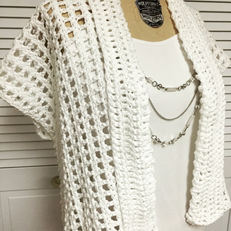 Summer Cotton Crochet Shrug Pattern image 1