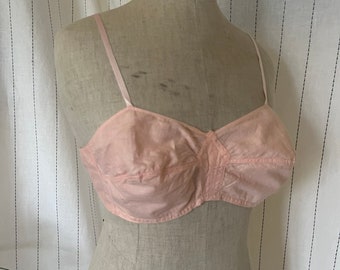 Size Small 1930s 1940s Satin Bra Vintage Bullet Bra Vintage