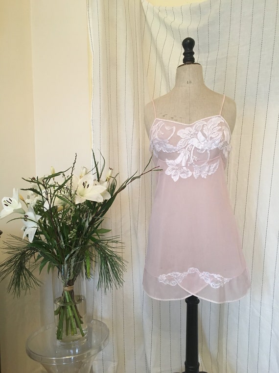 Vintage 1950s 1960s short slip dress Nightgown