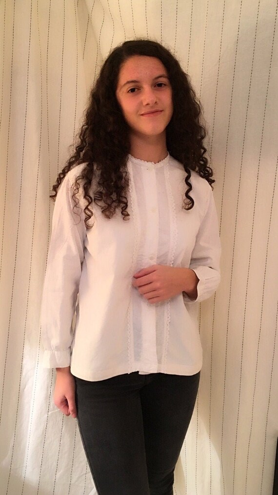 French antique edwardian victorian cotton white bl