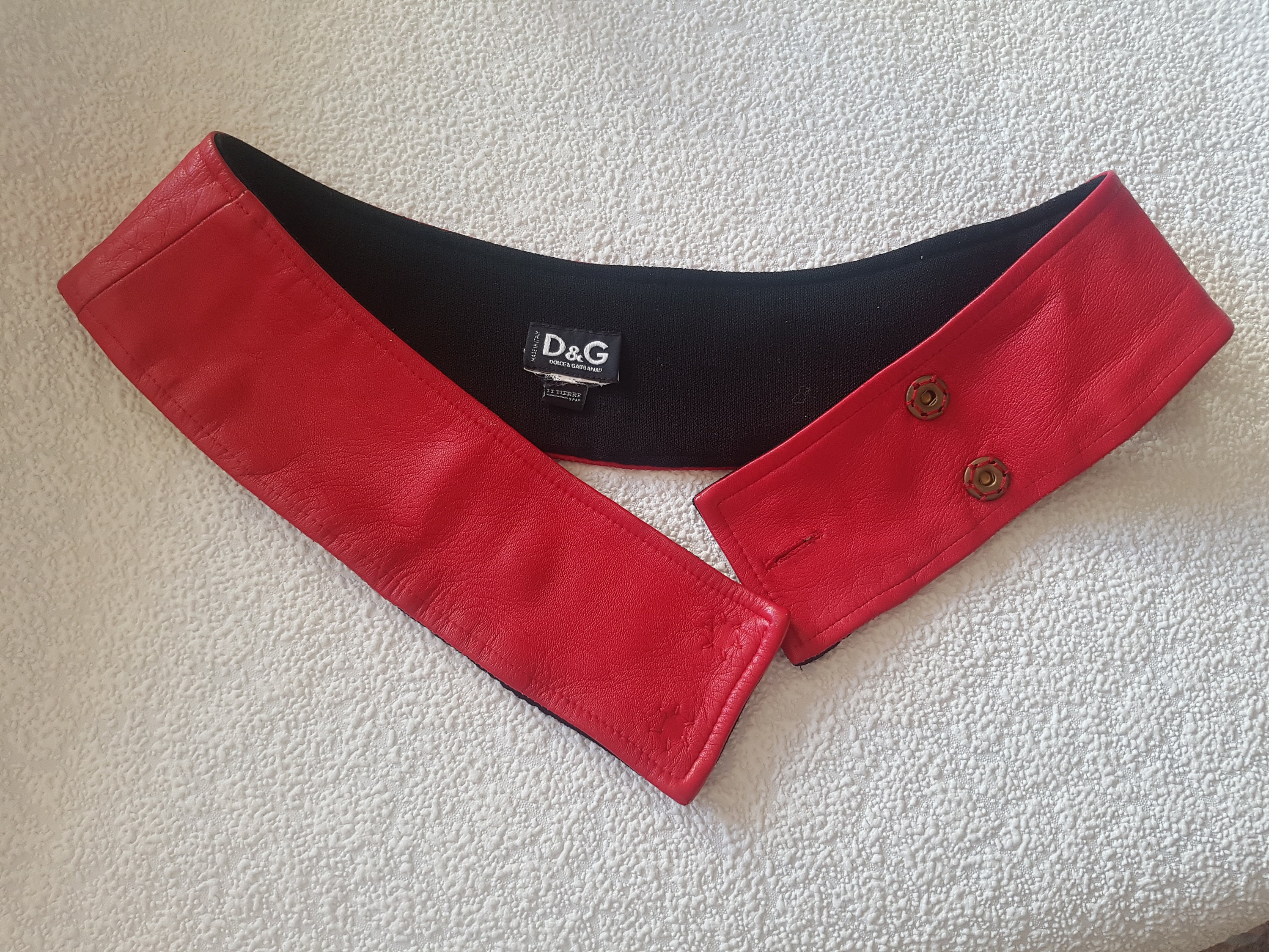 Red D&G authentic belt Leather belt Dolce & Gabbana Red size 70 cm in Leather  main image 2