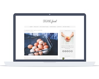 WordPress テーマ「オーガニック テーマ」 - 最小限のレスポンシブな WordPress テーマ - セルフホスト - ライフスタイル ブロガー、ライター、グルメに最適。