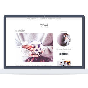 Wordpress Theme &quot;Vinyl&quot; - Premade - Self Hosted - Wordpress Blog Theme - Responsive