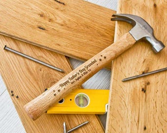 Personalised 16oz Claw Hammer Stars, Fathers Day Gift, Dad Gift, Tool
