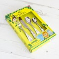 Personalised Jungle Cutlery Set | Engraved Kids Utensils | Stainless Steel Toddler Cutlery | Kids' First Utensils | Engraved Jungle Gift Set