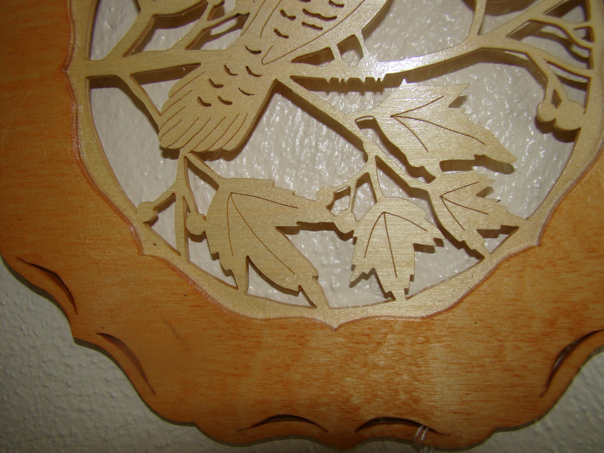 Wooden Scroll Saw Art Outdoor Bird Scene Decorative Wall Plaque Gift Hand Guided Etsy UK