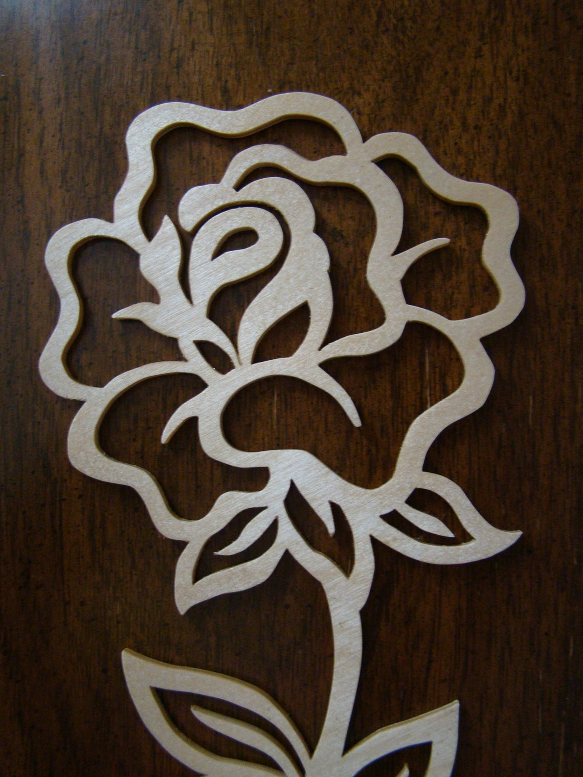 Rose Scroll Saw Wall Art Original Design Mother's Day Easter