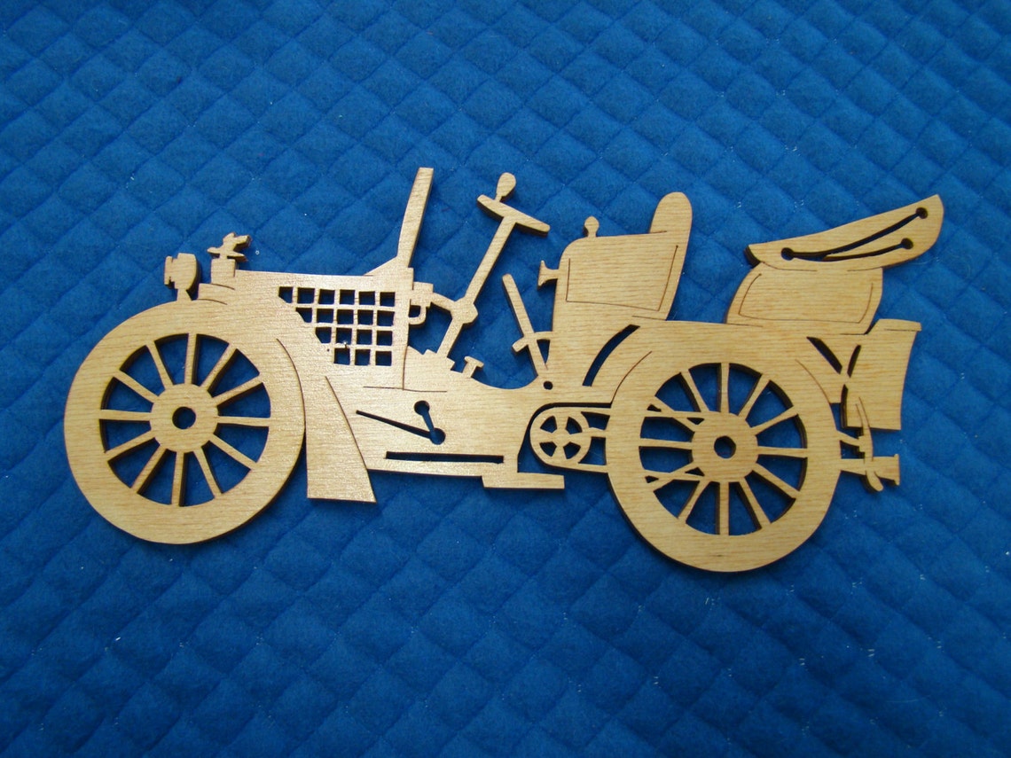 Wooden Car Scroll Saw Art Handmade Wall Decor 12 1/2 X 5 1/2 Reversable Etsy