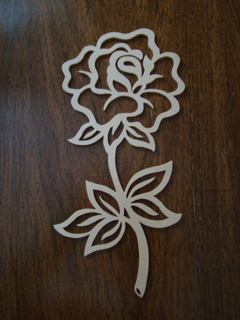 Rose Scroll Saw Wall Art Original Design Mother's Day Easter