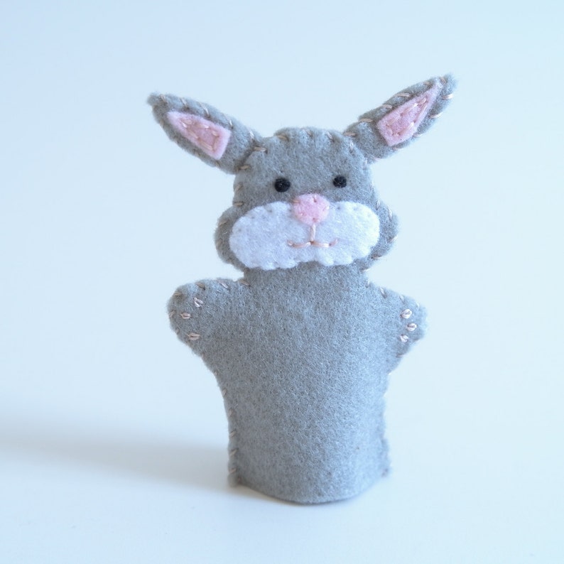 Bunny finger puppet finger puppets rabbit lover gift eco Etsy