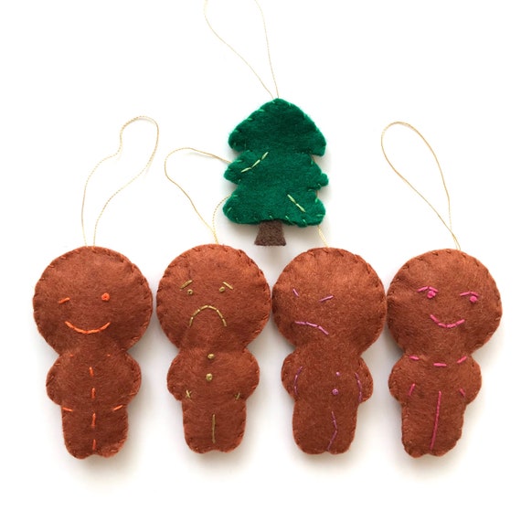 Gingerbread Men Gingerbread Man Gingerbread Decorations Etsy