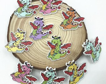 25 boutons dragons / 25 button