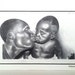Black,African-American,Men,Dads,Father's Day,Melanin,Family,Men of Color,Love,Pencil Drawing,Black Lives Matter,Greeting Card,Kiss,EPSTEAM