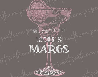 Tacos And Margs Png Margarita Png Cinco De Mayo Png Fiesta Png Summer Vibes Png Tequila Png Taco Png Cinco De Mayo Tshirt POD Tshirt Design
