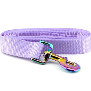 Webbing Dog Leash - Solid Light Purple ~ Solid Nylon Webbing Dog Leash ~ Sandy Paws Collar Co
