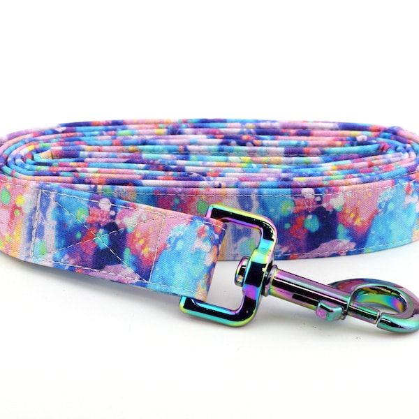 Paint Splatter Hundeleine ~ Regenbogen Hundeleine ~ Sandy Paws Halsband Co