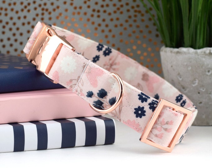 Gunmetal Kisses Dog Collar Metallic Gunmetal Print on White Etsy